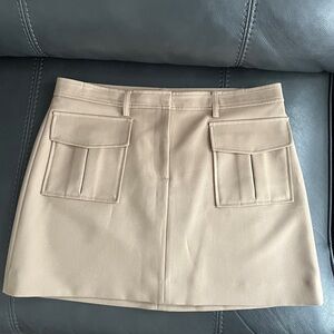 Theory Beige Mini Skirt